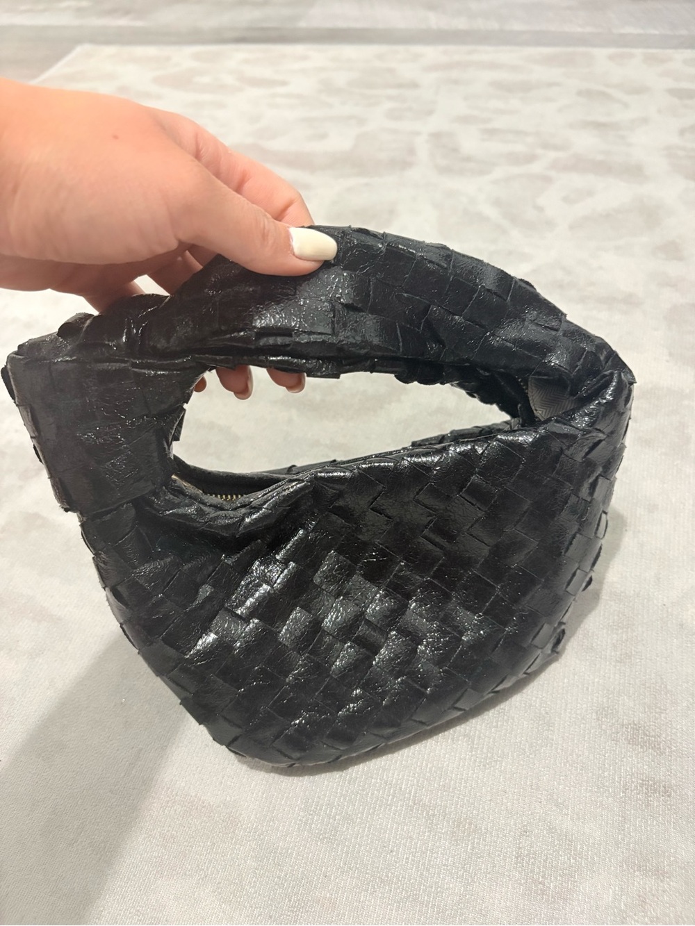Black Woven Hobo Bag - Women Bags